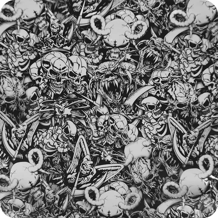 HLC-083 hydroprint film water transfer printing flames and skulls measures: width: 50cm. Length: 100cm