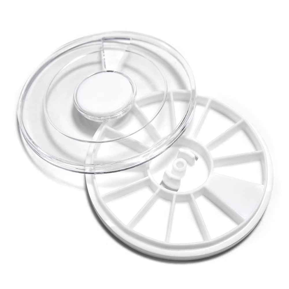 1PCS Round Empty Wheel Box Compartments Decoration Glitter Gem Rhinestones Diamond Pearls Manicure Nail Art Accessories Tools