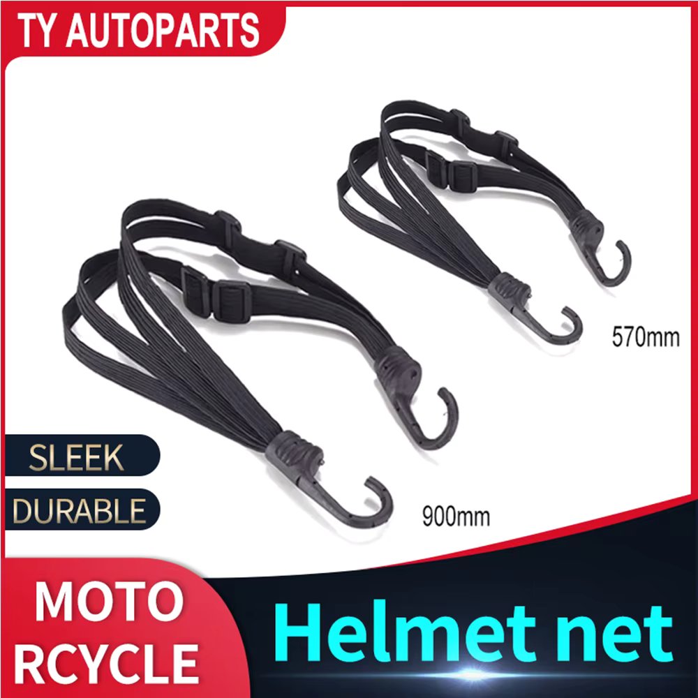 Universal 60cm Motorcycle Luggage Strap Moto Helmet Gears Fixed Elastic Buckle Rope High-Strength Retractable Protective