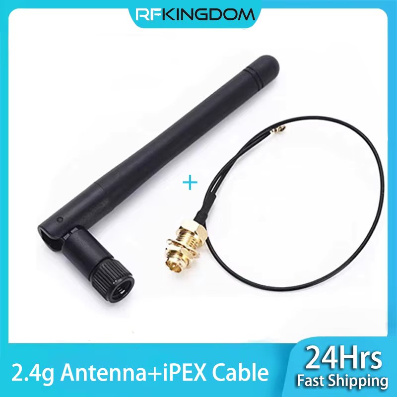 Folded 2.4G antenna 2.4GHz SMA WiFi Module ZigBee Antennas with PCI U.FL IPEX 1.13 Pigtail Cable Set