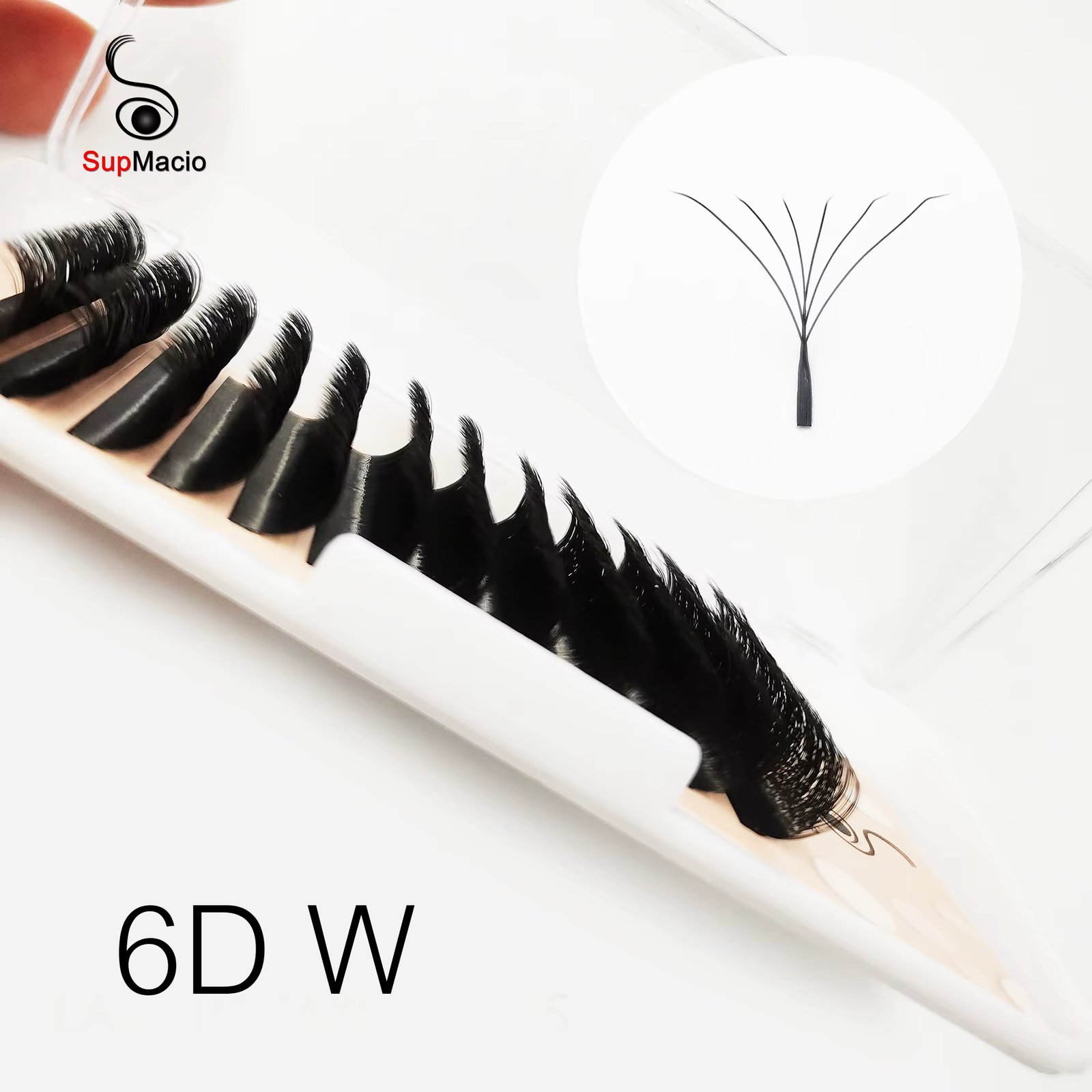 Supmacio lash extension 6d clover w eyelashes soft 0.07mm 8-15 ready-made bundles cilios 6d w для наращивания ресниц