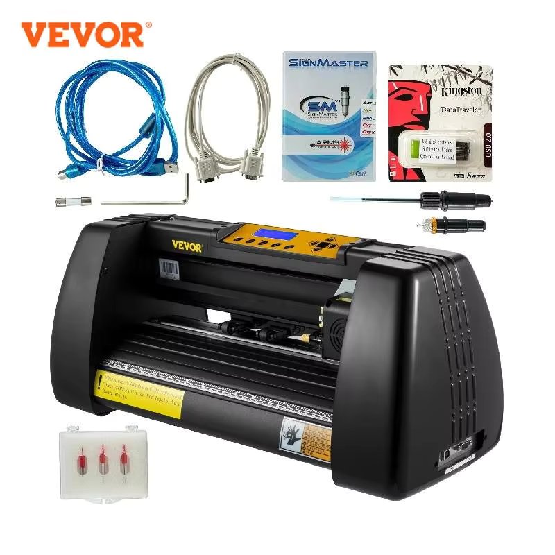 VEVOR 14 Inch Vinyl Cutter Machine with Stand Sign Making Vinly Sign Cutting Plotter Starter Bundle Kits Signmaster Software
