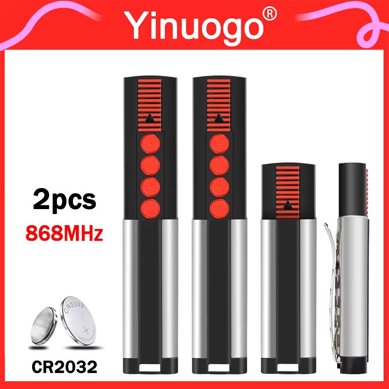 2pcs SOMMER 4020 4026 TX03 868 4 2 Garage Gate Remote Control Hand Transmitter 868MHz Rolling Code SOMMER 4035 4031 4025 4011