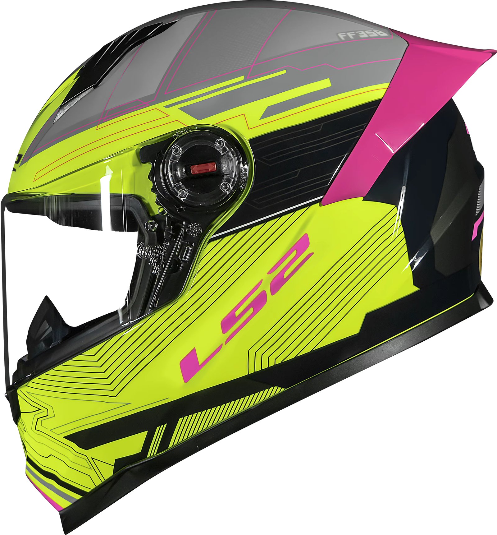 Helmet LS2 FF358 S Digital Black C/Yellow