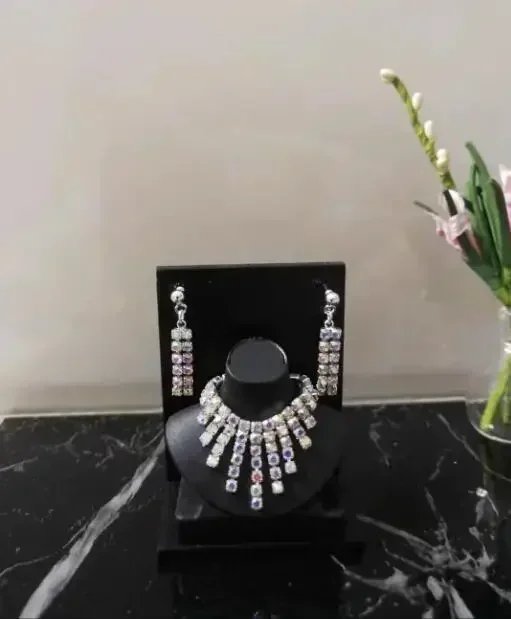 CZ   earing necklace