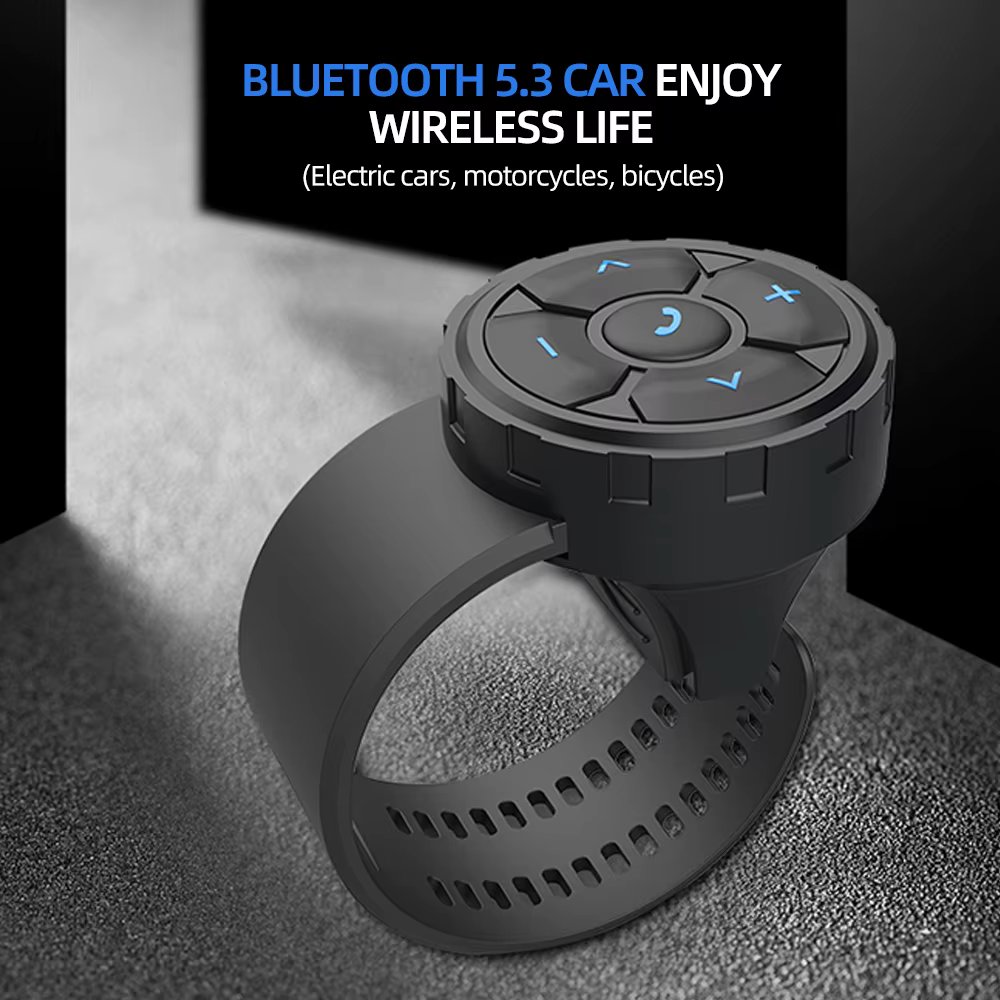 Bluetooth 5.3 Wireless Remote Control For Motorcycle Helmet Headset Bike Handlebar Media Controller Car Steering Wheel Buttons