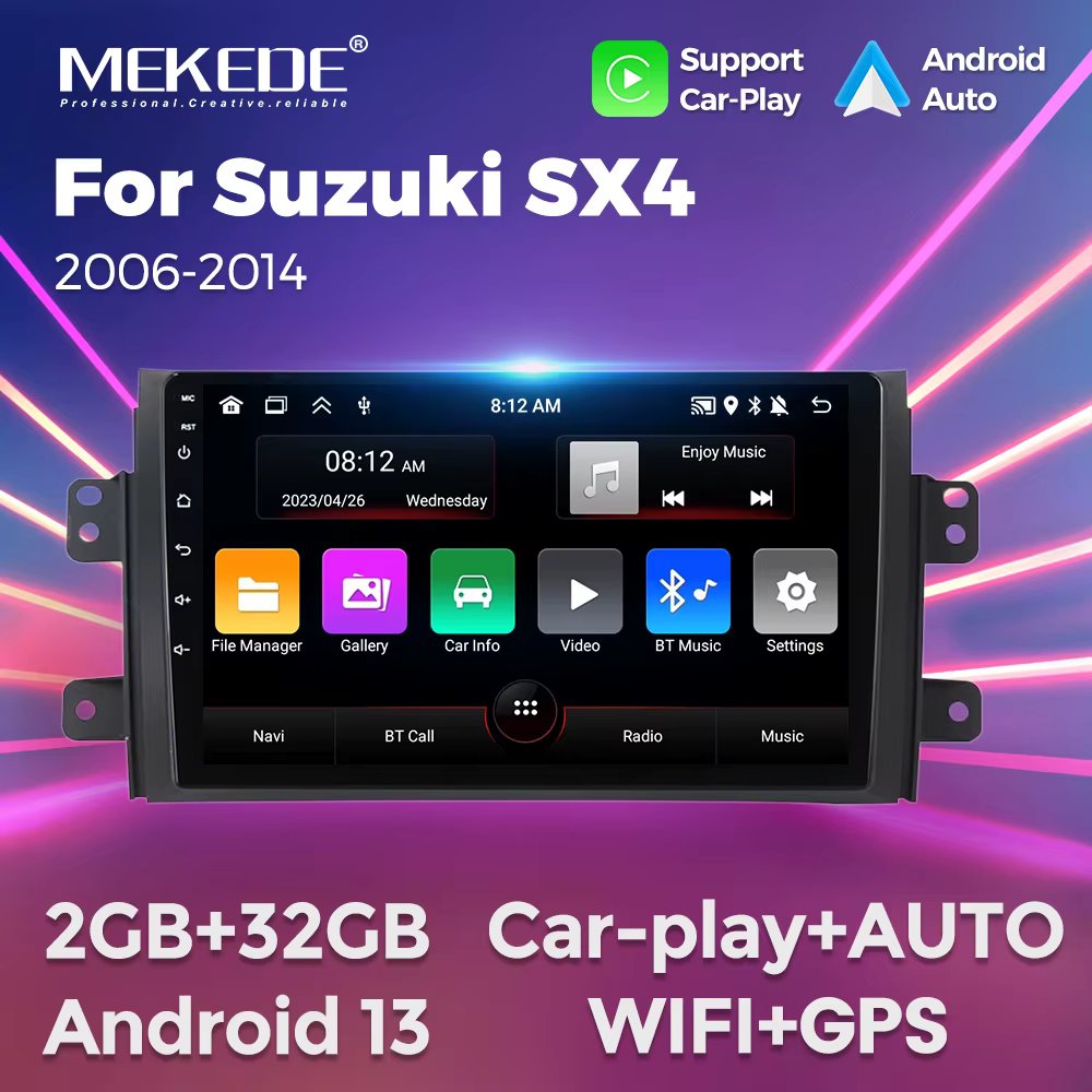 MEKEDE for Suzuki SX4 2006-2014 Car Radio Multimedia Video Player Navigation GPS Android 13 Unit Bluetooth Wifi IPS Screen 2Din