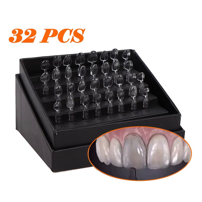 32pcs/Set Dental Veneer Mould Kit Composite Resin Mold Light Cure Autoclave Anterior Front Teeth Mould Teeth Whitening Tools