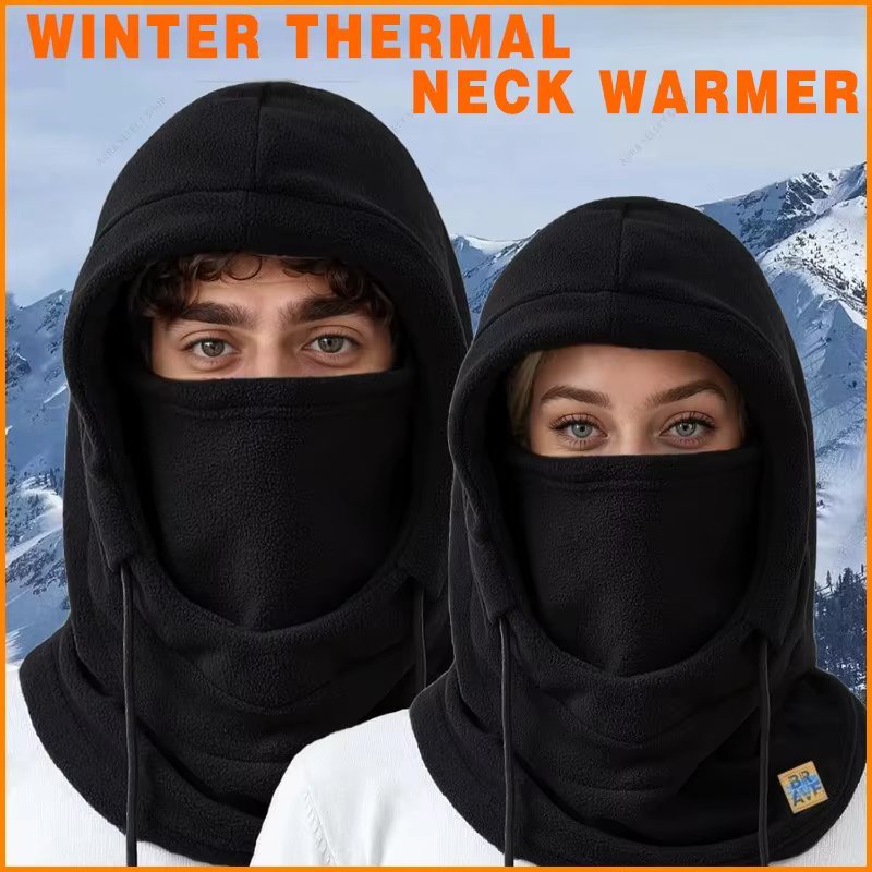 Winter Thermal Neck Warmer Fleece Cycling Cap Hat Windproof Scarf Skiing Face Mask Ski Bicycle Motorcycle Running Neck Warmer