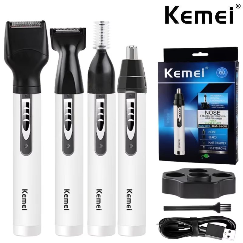 Origina 4in1 rechargeable nose ear hair trimmer for men&women grooming kit electric eyebrow beard trimer nose and ears trimmer