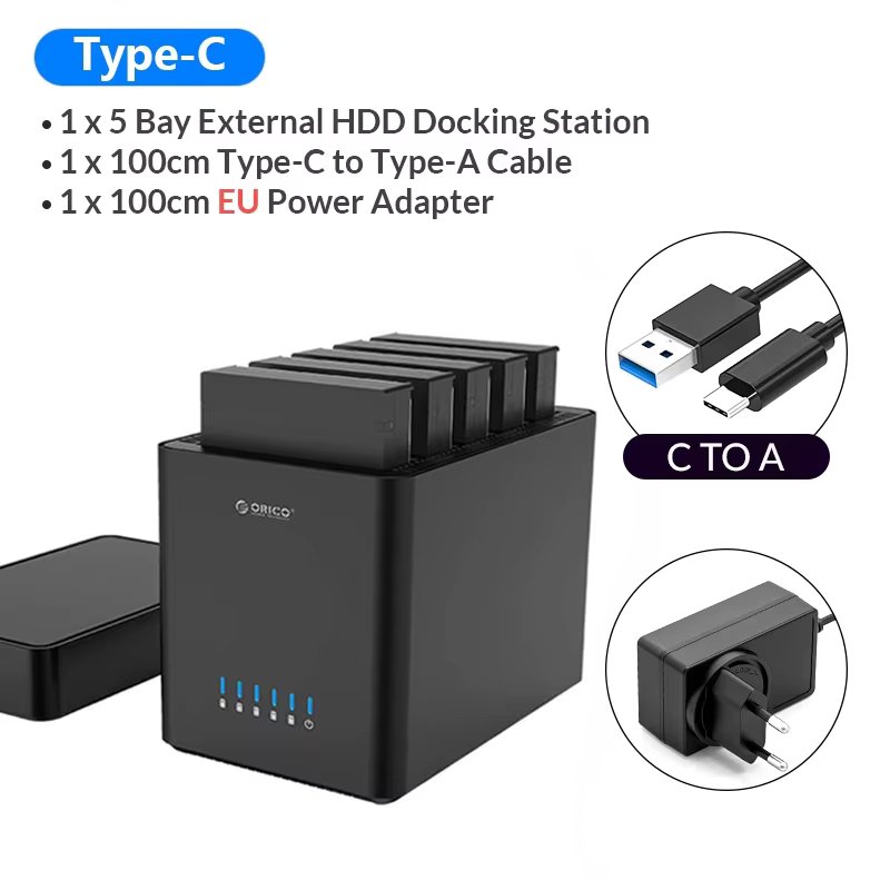 5 Bay Type-C EU Plug