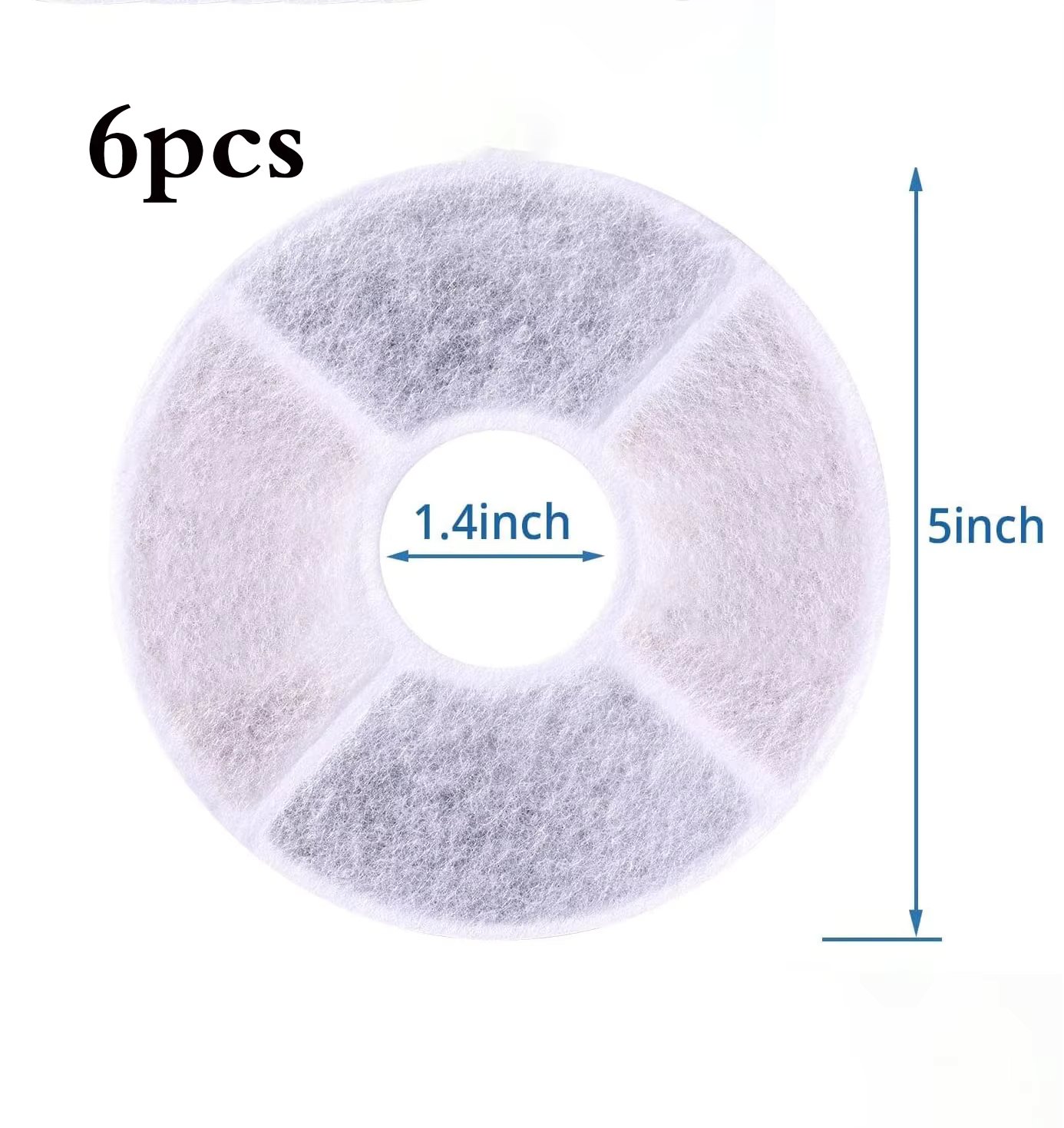 6/8/12Pcs Cat Water Replacement Activated Carbon Filter For Cat Water Drinking Fountain Replaced Filters For Pet Cat Dispenser