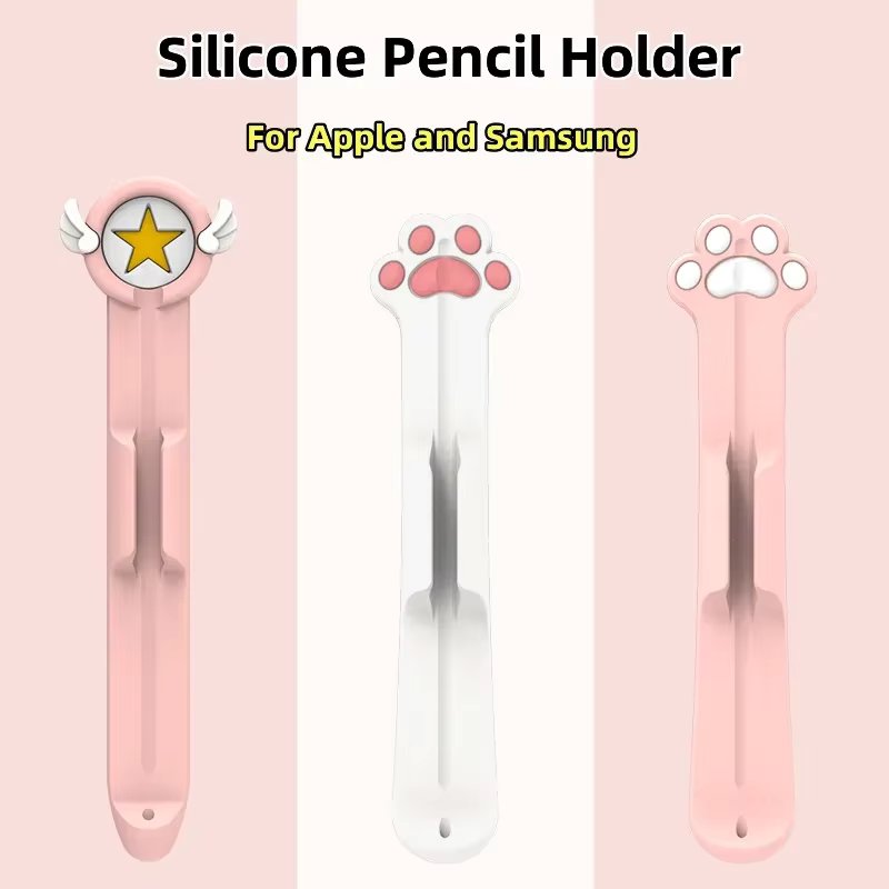 Pencil Holder Silicone Tablet Stylus Pen Slot   Pencil 1 Or 2 Generation and   Tab S6 Lite S7 FE S8 S9Ultra