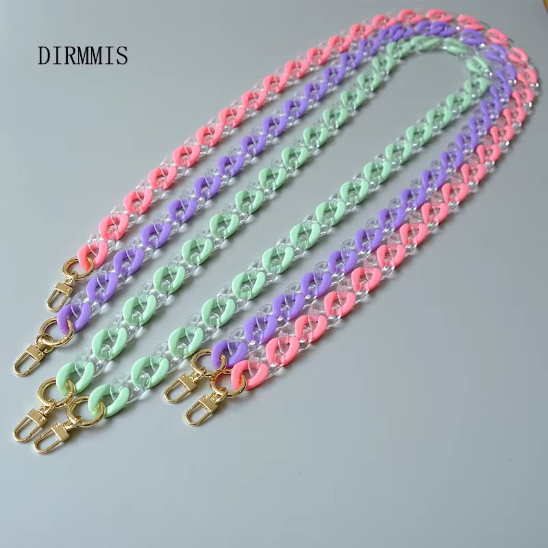 New Fashion Woman Handbag Accessory Chains Detachable Replacement White Bag Strap Women Shoulder Resin Phone Lanyard Case Chain