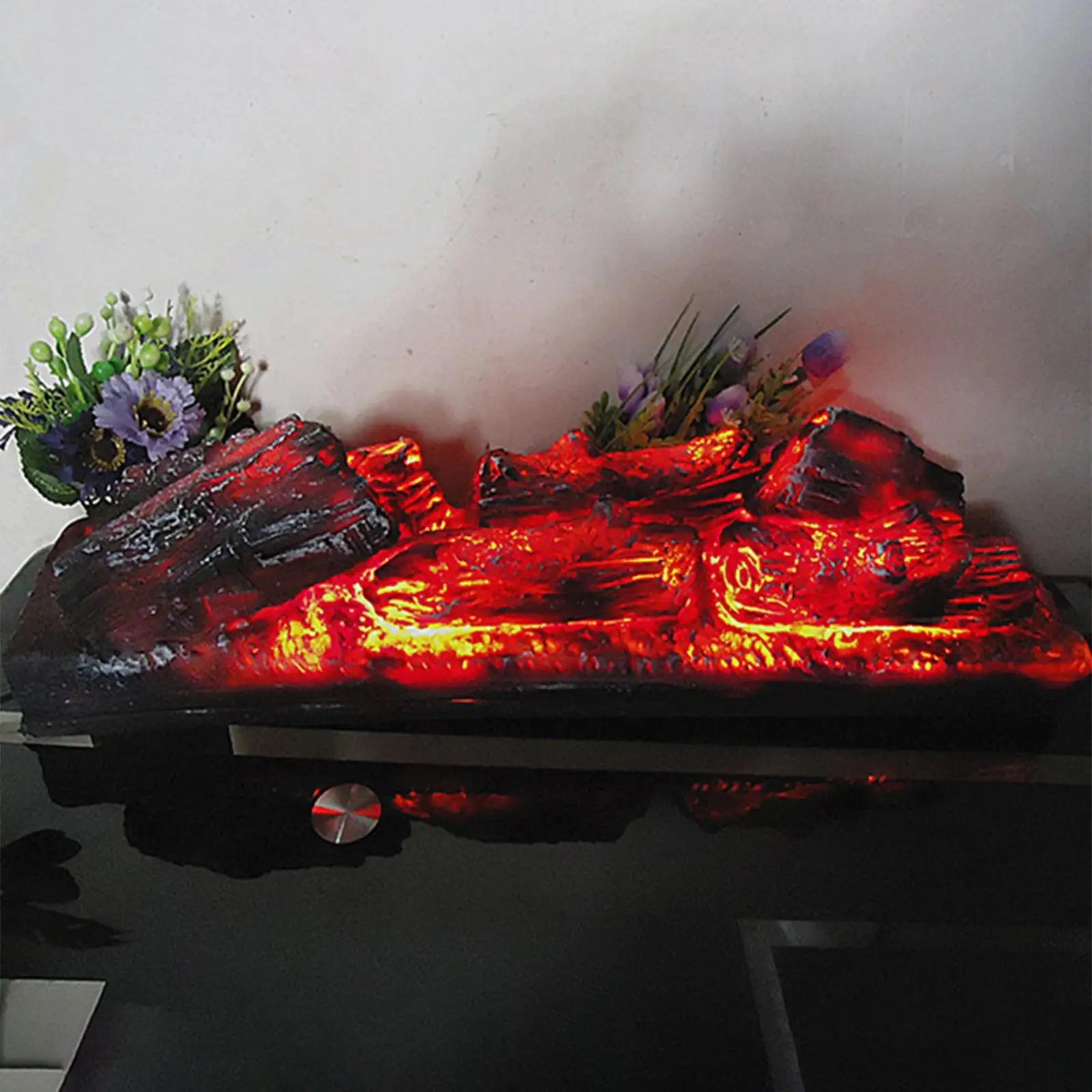 Electric Fireplace Simulated Charcoal Fake Firewood Decorative Charcoal Flame Lamp Bonfire Shooting Props Museum Exhibition Hall