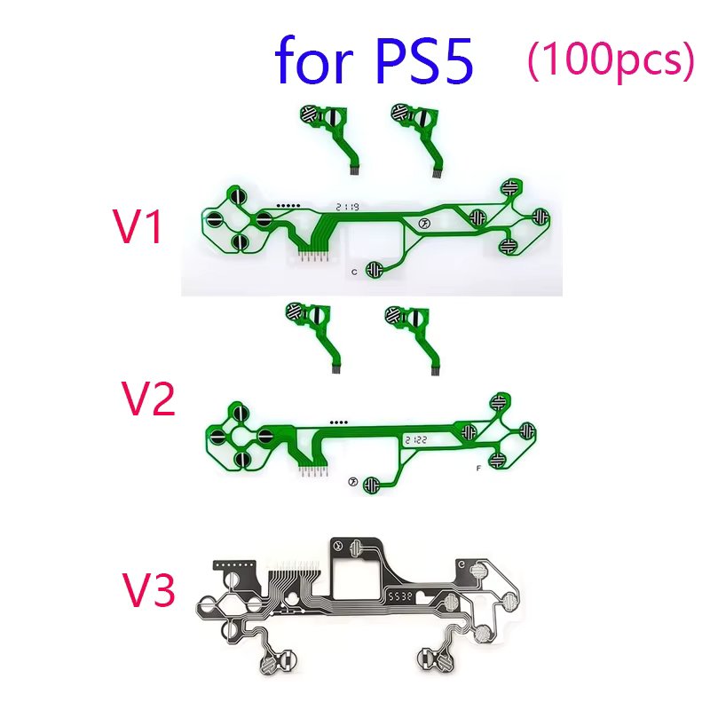 100pcs Original new Conductive Film For PS5 Flex Cable For PS 5 V1 V2 V3 Repair Parts Button Ribbon Circuit Board