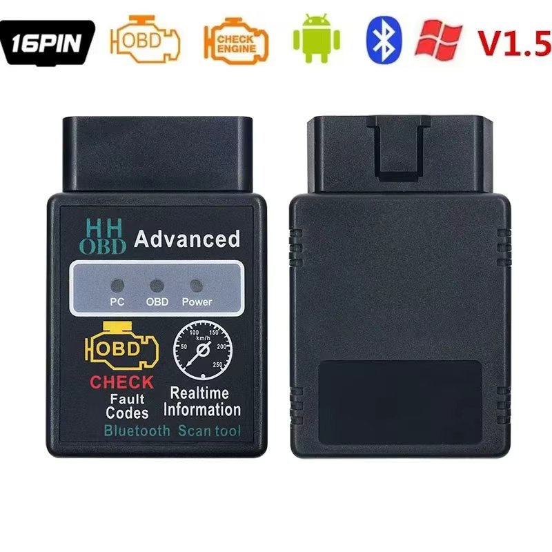 Mini ELM327 OBD2 Scanner V1.5 Bluetooth OBD Car Diagnostic Tool Code Reader For Android Windows IOS Automotive Fault Detector