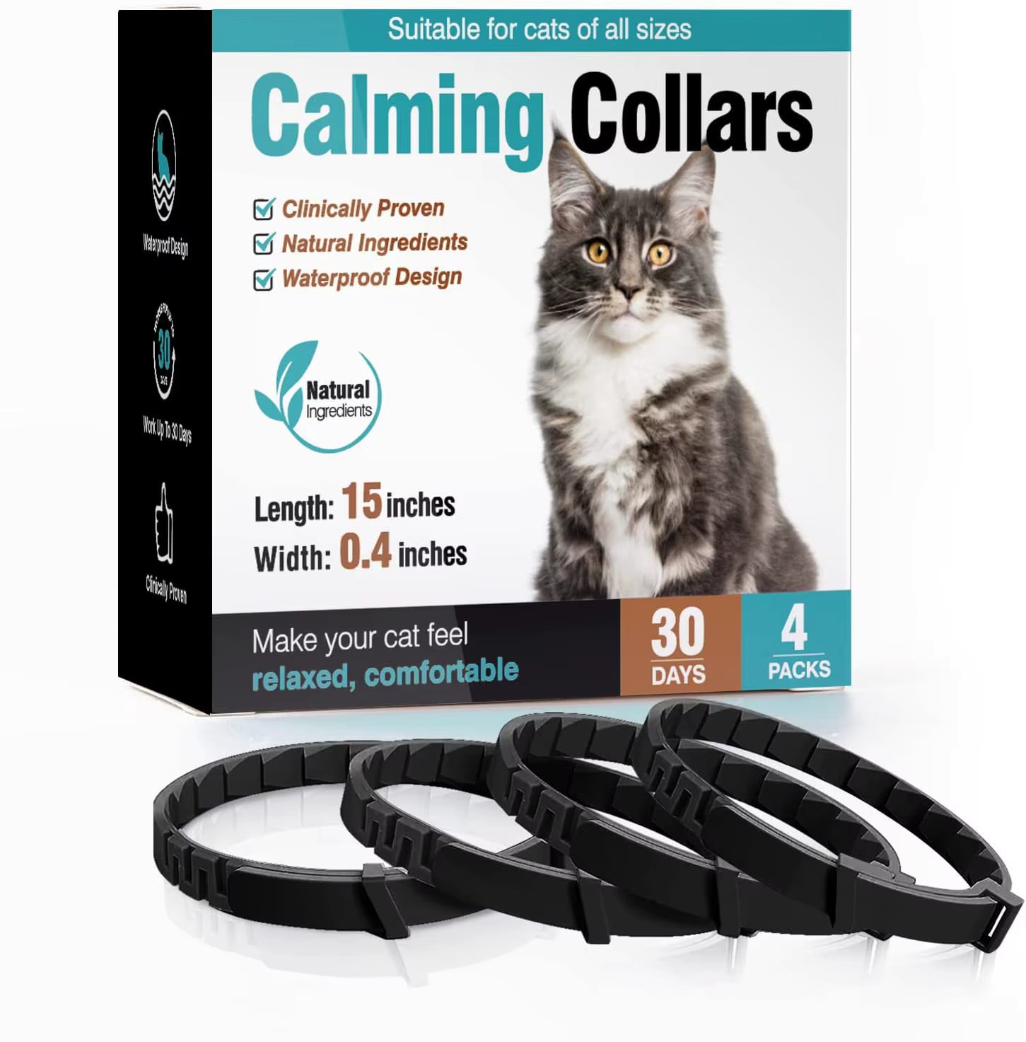 4Pc Cat 38cm-Black