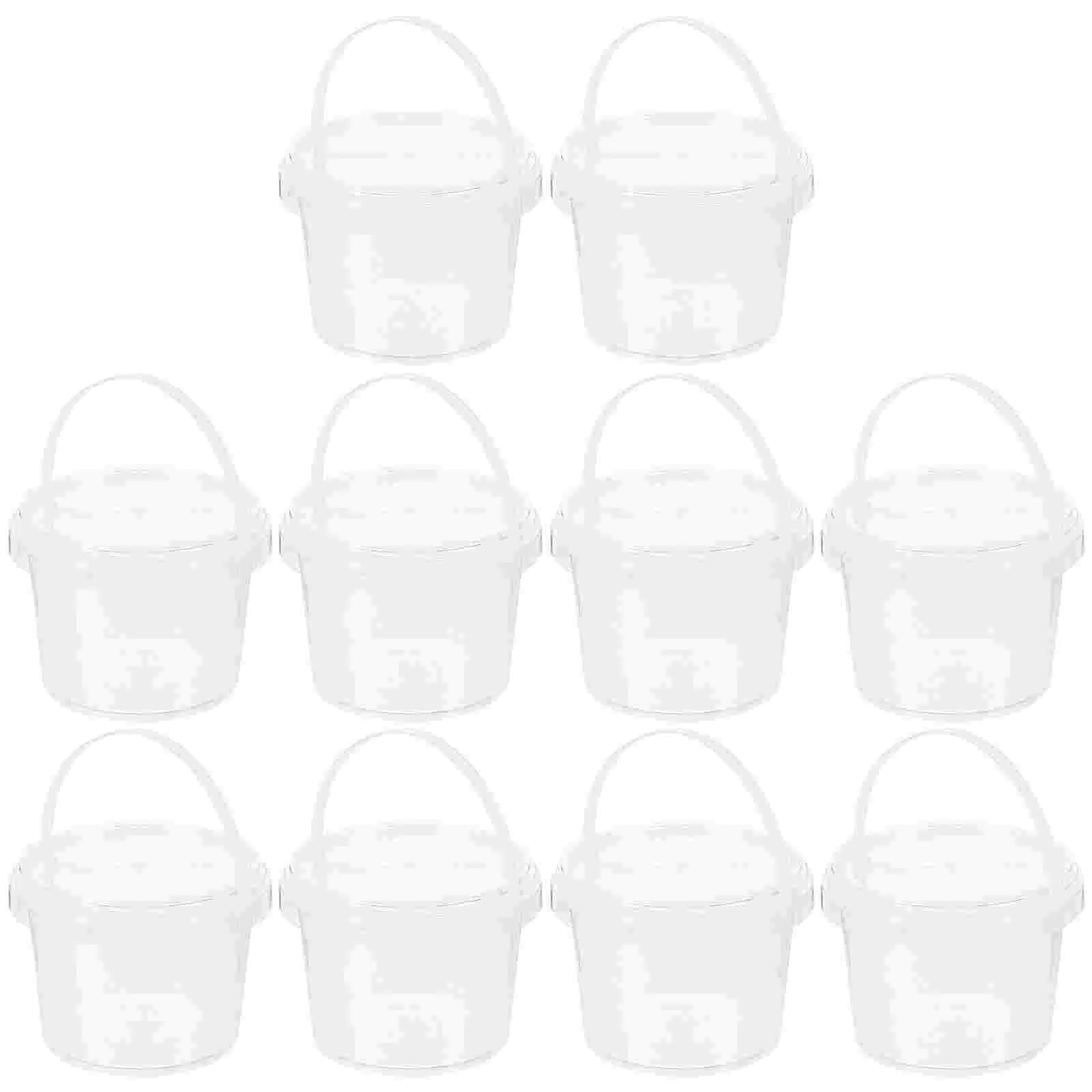 10 Pcs Food Sealed Storage Buckets Transparent Small Barrel Candy Dispenser Fresh Keeping Snacks Nut Honey Mini Freezer