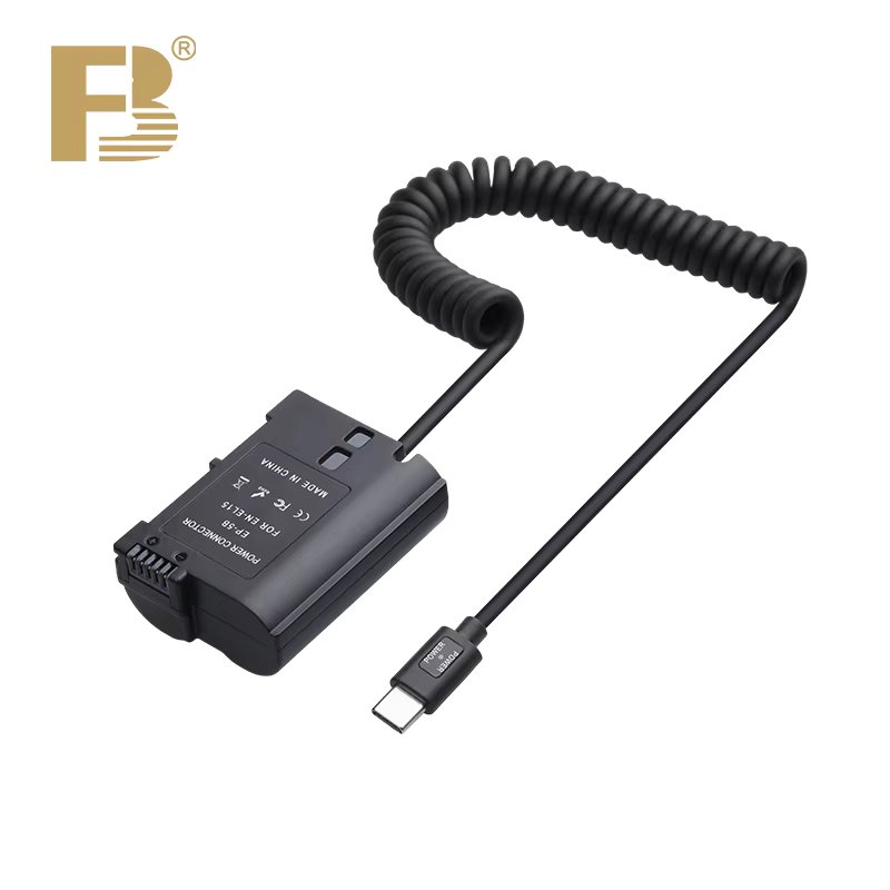 FB EN-EL15 EN-EL15C TO Dummy Battery USB Type C Cable Power Adapter for Nikon D500 D600 D780 D810A D7000 D7200 D7500 Z5 Z6 Z7 II