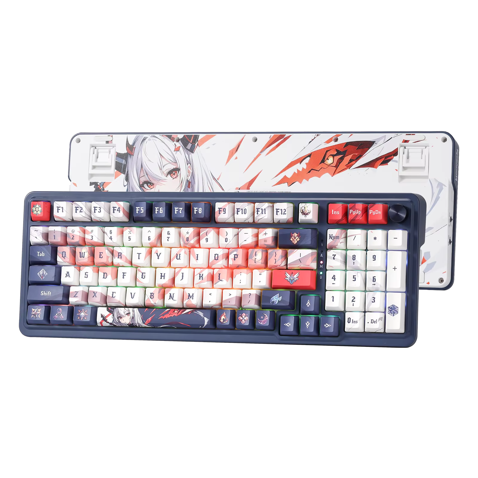 Redragon K686 PRO SE 98 Keys Wireless Gasket RGB Gaming Keyboard, 3-Mode Anime Mechanical Keyboard w/Hot-Swap Socket