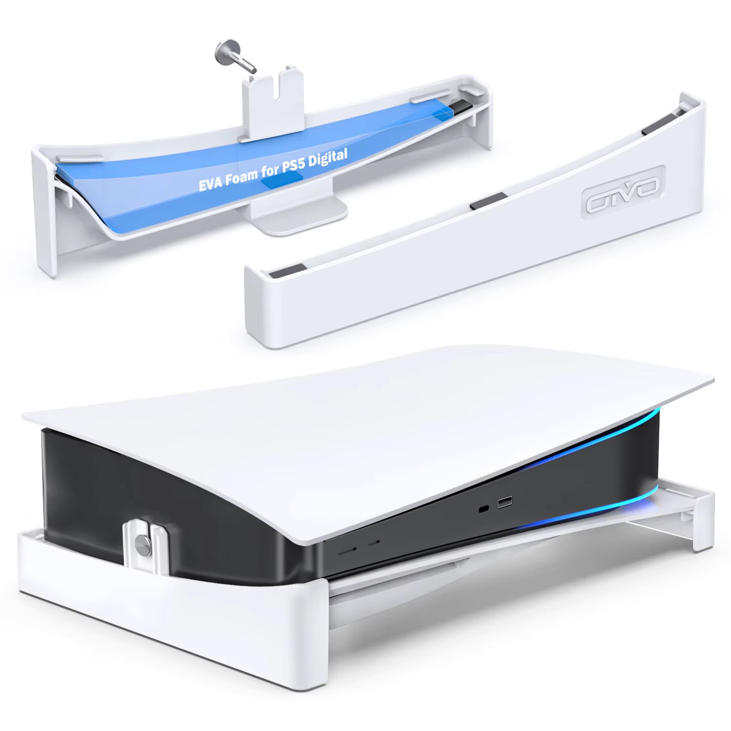 OIVO for PS5 Console Holder PS5 Horizontal Bracket Stand PS5 Base Stand for Playstation 5 Disc & Digital Editions Accessories