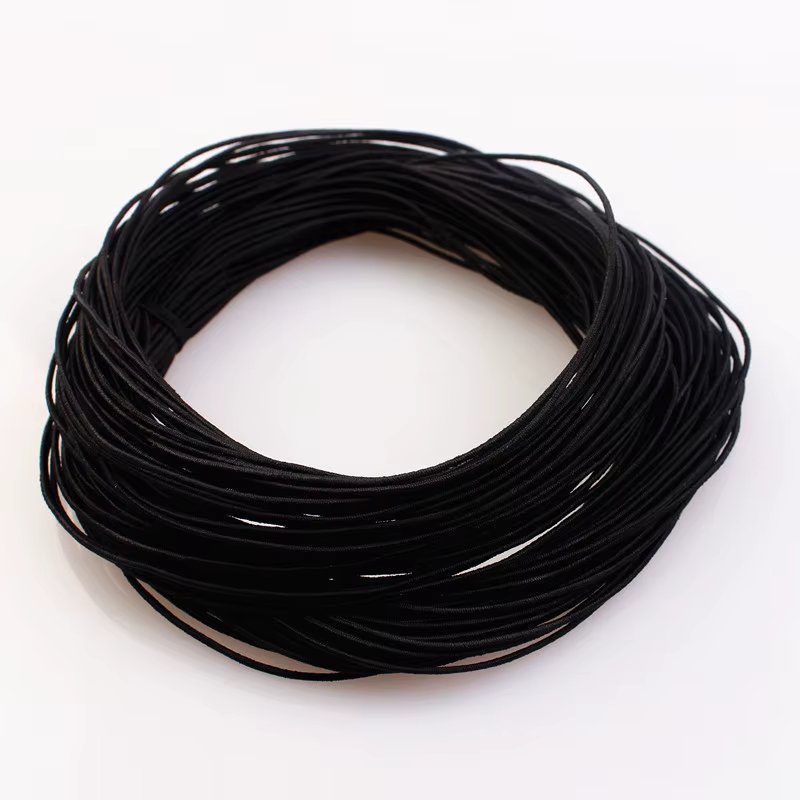 1mm 24M Braided Elastic Cord Beading Threads Stretch String Fabric Crafting Cords for Jewelry Making 23 Colors