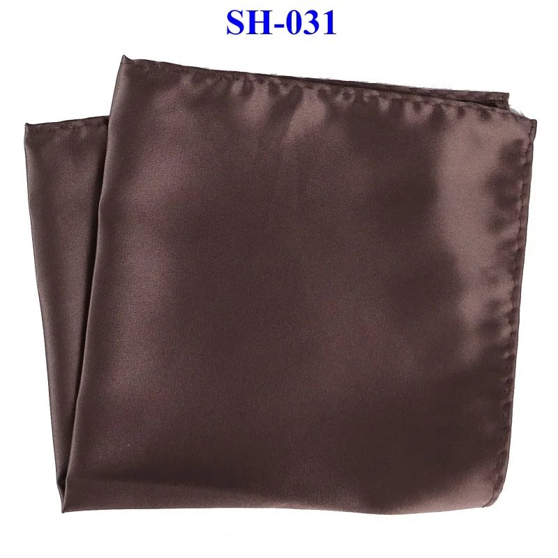 Tailor Smith 30x30cm Solid Colors Hankerchief Pocket Squares 31Colors Luxury Mens Silk Touch Soft Hankies Chest Towel