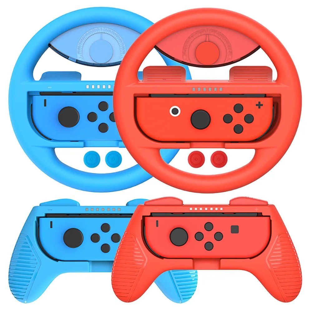 NEW Pack Racing Steering Wheel Switch Controller Game Grip Handle Kit Fit for Switch/OLED Joycon Controllers Free Shipping