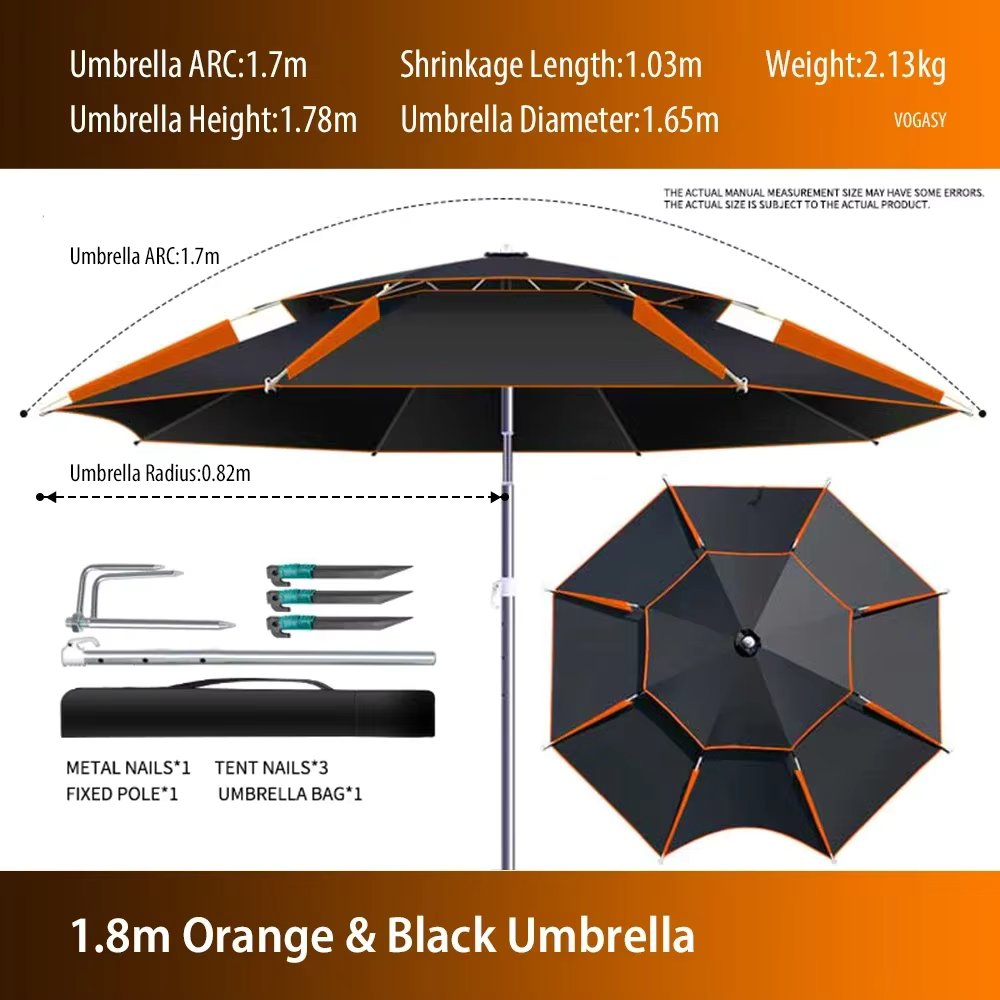black - orange 1.8m