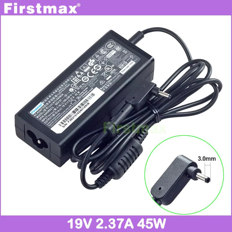 Genuine Ultrabook Charger 45w 19V 2.37A for Acer Aspire A114-33 A115-31 A115-32 S7-191 S7-391 S7-392 S7-393 Laptop Power Adapter