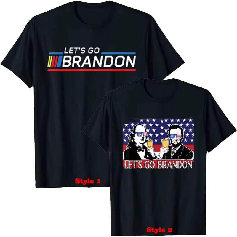 Let's Go Brandon, Benjamin Franklin-abraham Lincoln Beer T-Shirt Men Clothing Retro T Shirts