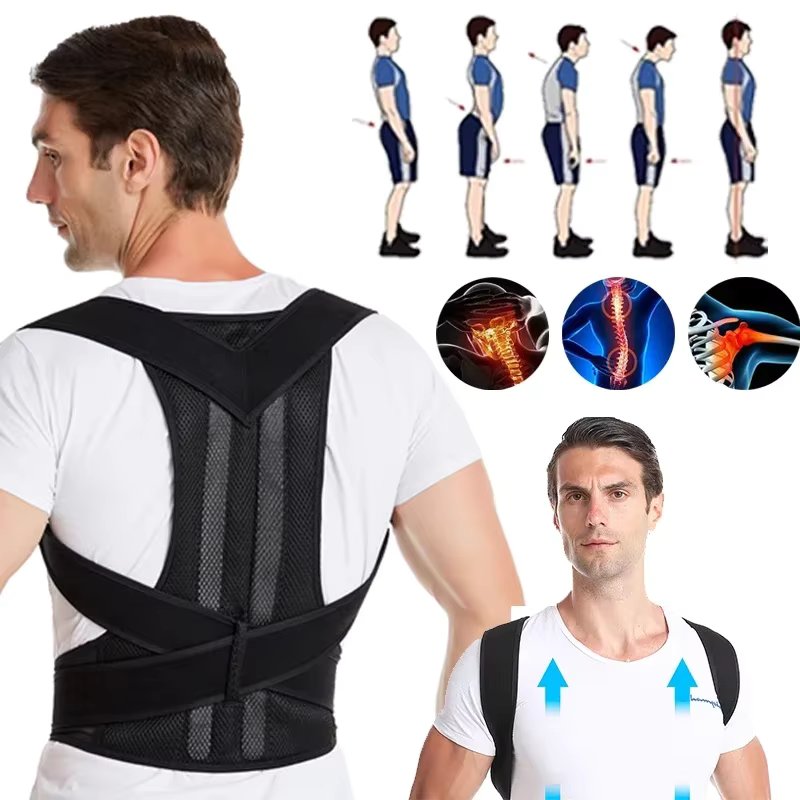 Back Support Posture Corrector Belt Adjustable Shoulder Clavicle Spine Support Belt Reshape Your Body Lumbar Brace Back Trainer