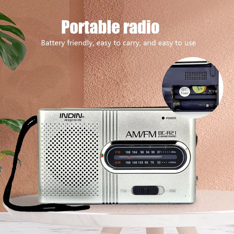 New Portable Elderly Pocket Mini Radio Built-in Speaker Full Band AM/FM Battery Long Standby Strong Signal For Outdoor Sport