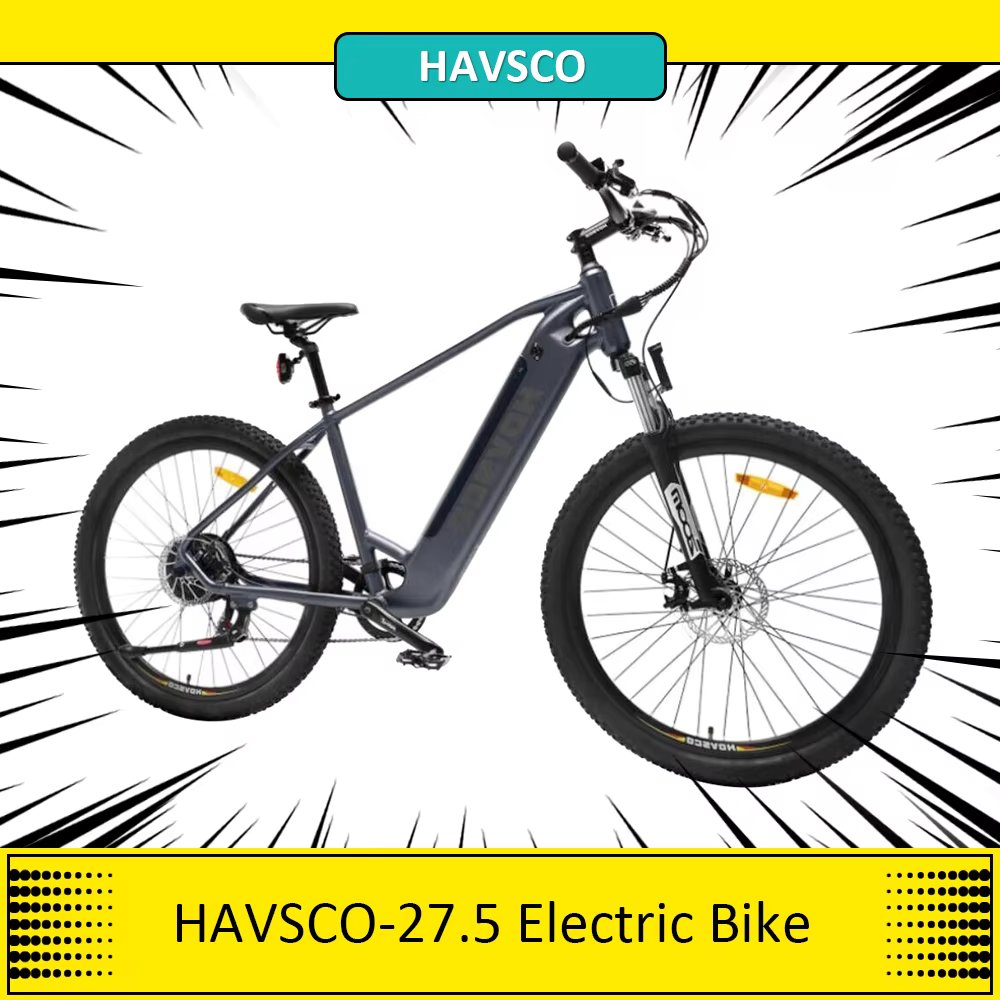 HAVSCO-27.5 Electric Bike, 250W Motor, 36V 12.5Ah Battery, 27.5*2.1" Tire Ebike, 25km/h Max Speed,  Torque Sensors，Disc Brake