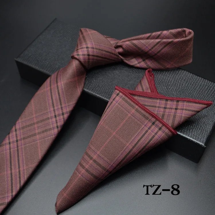 New Floral Paisley Men's Casual Tie Set Navy Red 6cm Skinny Polyester Necktie Pocket Square Suit Business Wedding Party Slim Tie