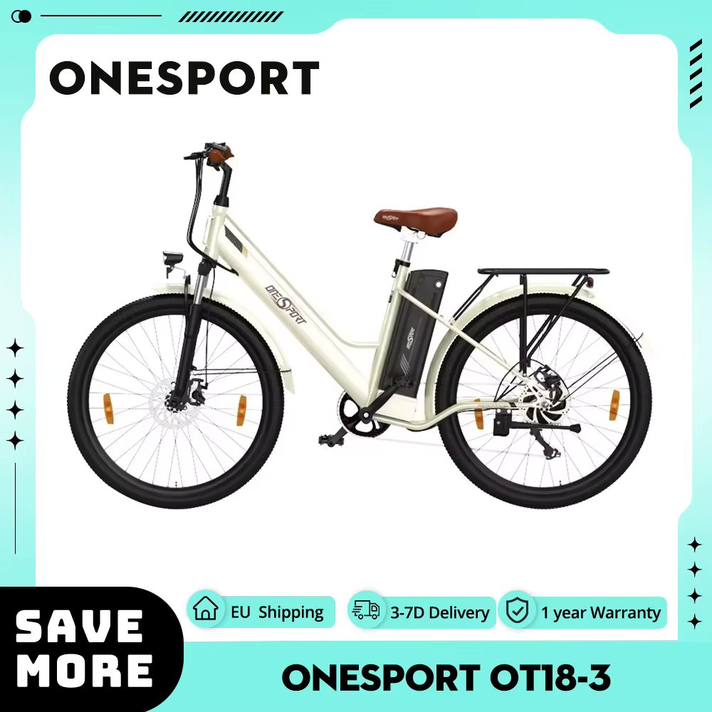 ONESPORT OT18-3 Electric Bike 250W Motor Electric City E-Bike 36V 14.4Ah Battery 100km Range 25km/h Max Speed Disc Brake IP54