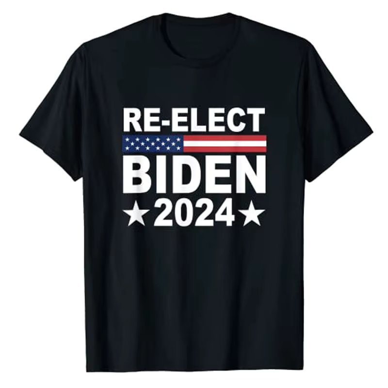 Re-Elect Joe Biden 2024 Democrats T-Shirt Funny Election Campaign Graphic Tee Tops Short Sleeve Mens Fashion Politcal Outfits