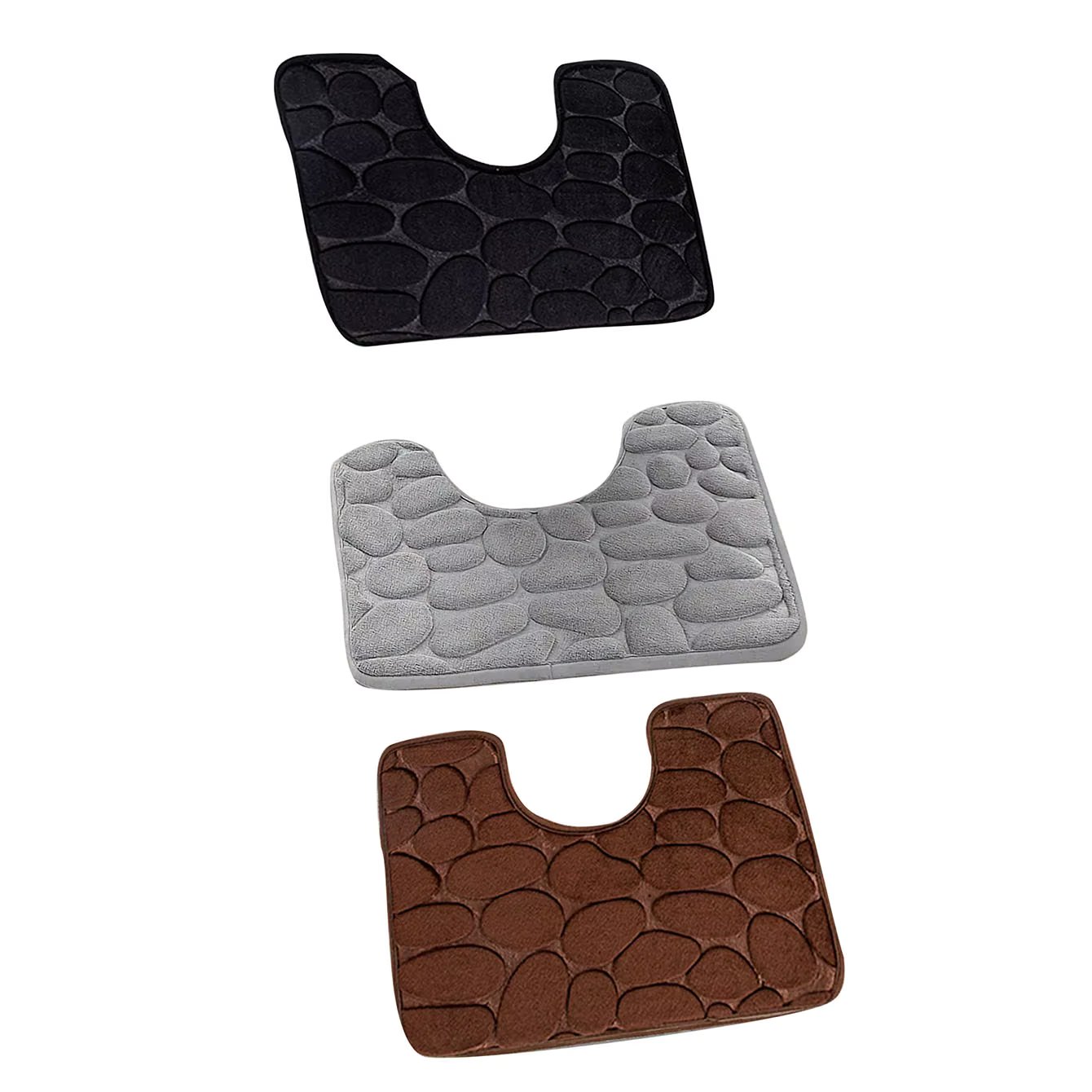 Washroom Toilet Foot Mat U-shaped Floor Mats Waterproof Pad Bathroom Bathroom Water Absorption Anti-skid Pad Quick Drying