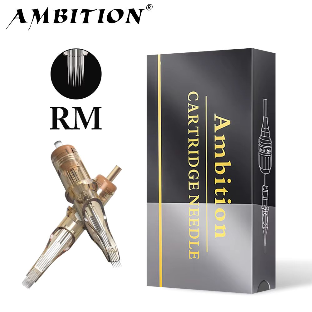 Ambition Premium RM Tattoo Cartridge Needle Round Magnum 20pcs/lot Disposable Sterilized for Tattoo Machine and Permanent Makeup