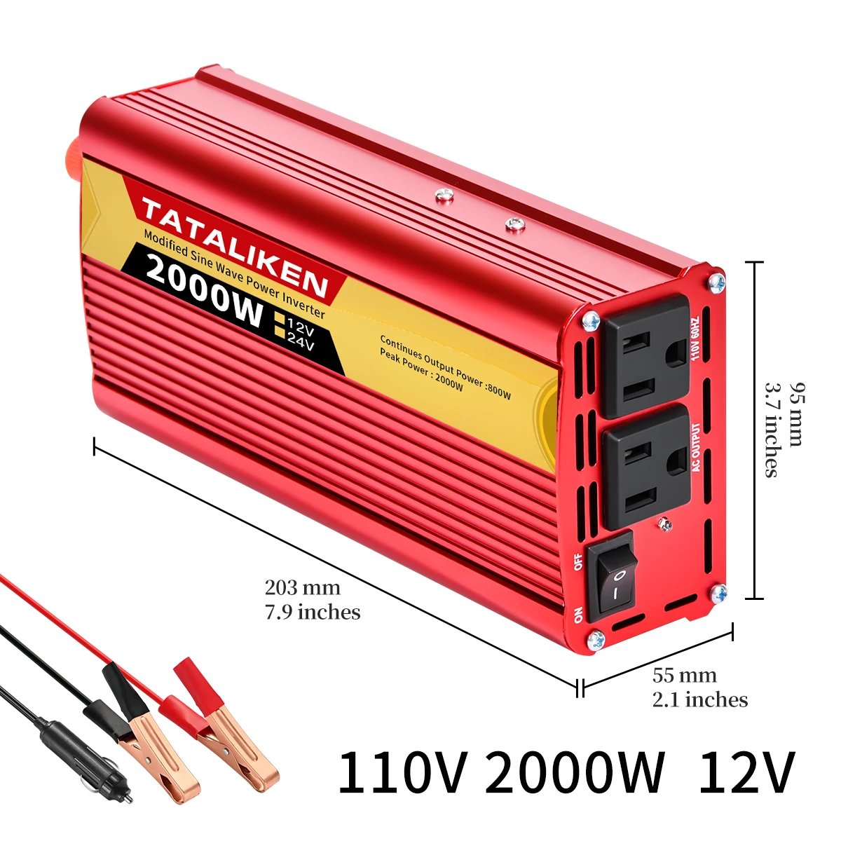 12V 2000W 110V 60HZ