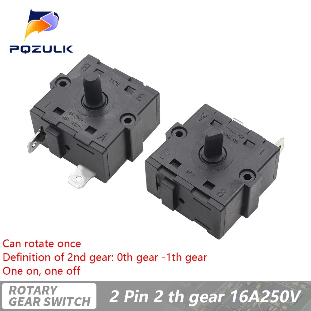1PC Electric Heater Gear Knob Switch 2/3Pin 5Pin Switch Selector AC 250V 16A Temperature Control Switch Electric Heater Switch