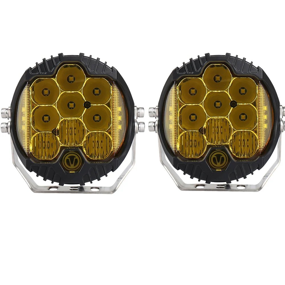 2PCS 5inch Yellow