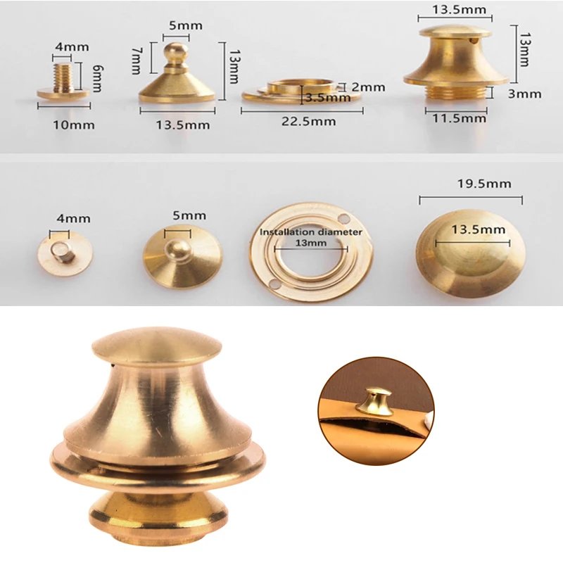 1pc Solid Brass Mortise Clip Buckles Lock Bag Briefcase Spring Lock Snap Decorative Clasps Closure Leather Craft DIY Hardware