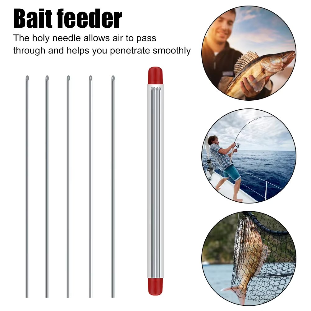 5-25Pcs Earthworm Hooking Needle Stainless Steel Hollow Gas Needle Driller Fishing Tools Quick Earthworm Hooking Needle