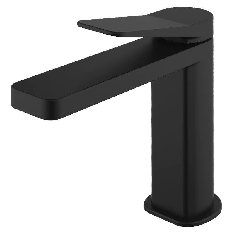 25 mm cartridge matte black single-handle basin faucet (aerator and hoses included)