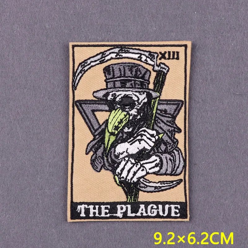 Mystery Stripes Iron On Patches On Clothes Tarot Patch Embroidered Patches For Clothing DIY Devil Badges On Backpack Accessory