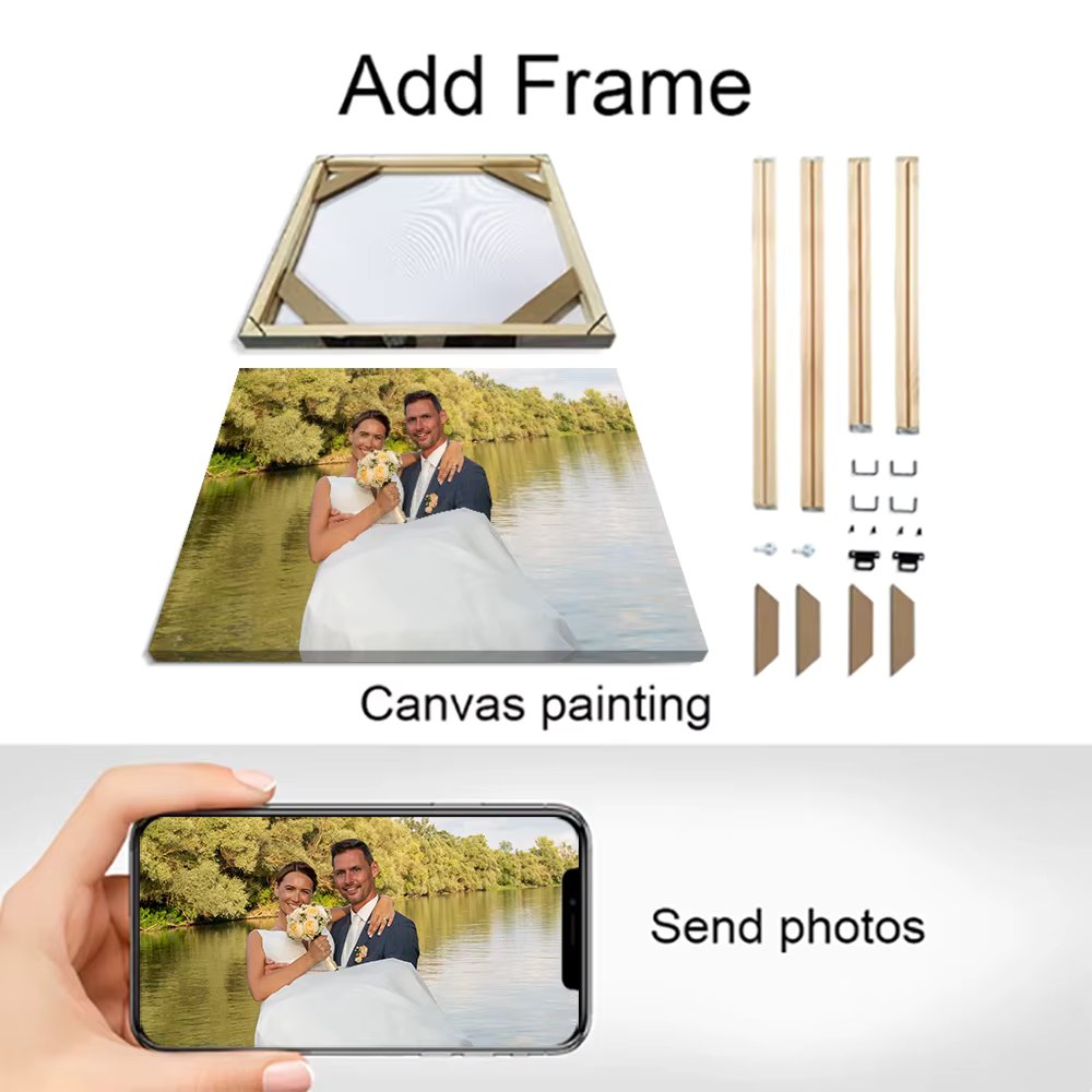 DIY Wooden Pictures Frame for Wall 20x30 30x40 40x50 Wall Art Canvas Paintings Poster Frame Wall Art Wooden Frame Home Decor