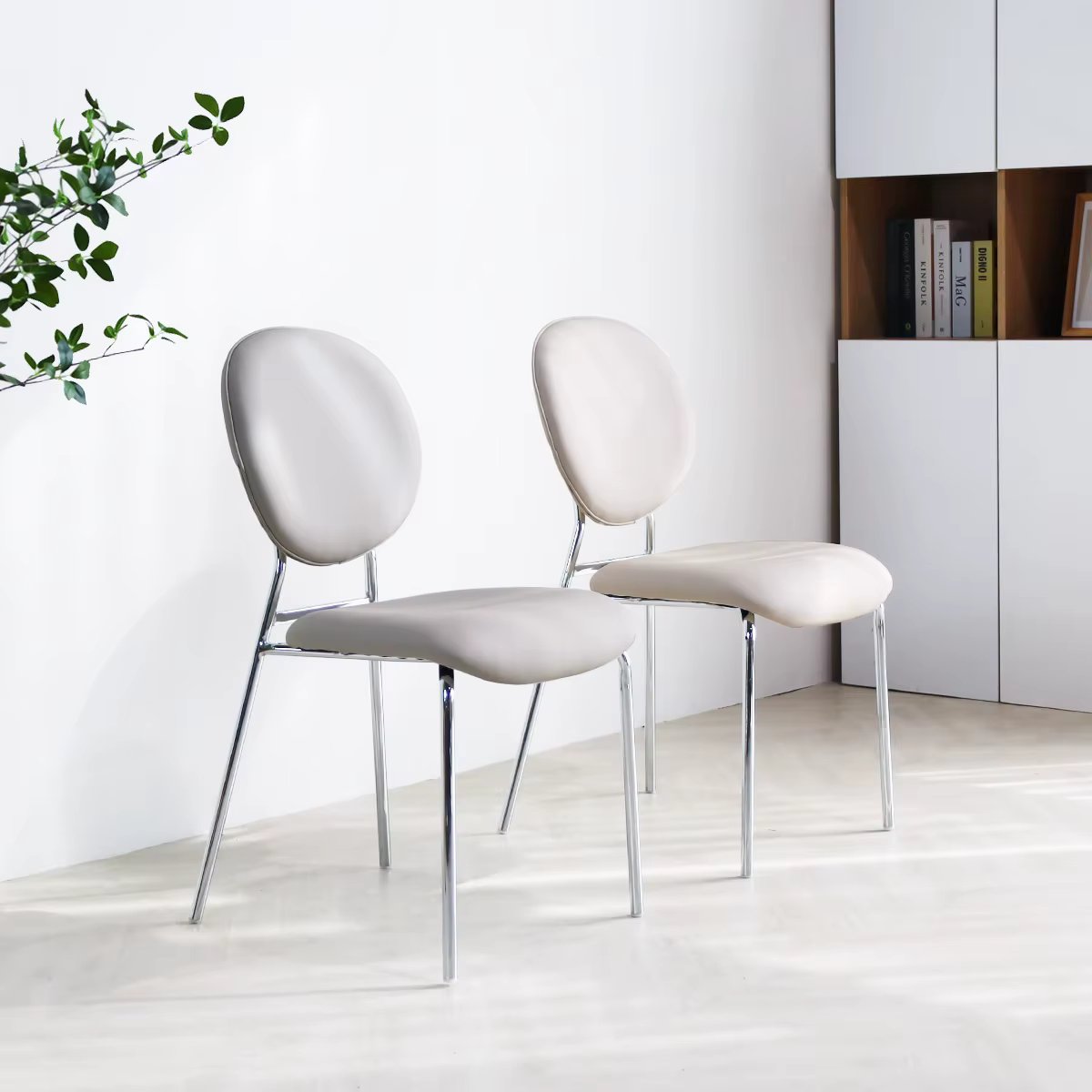 Scar Beryl PU leather dining table chair Mead Century Interior Cafe