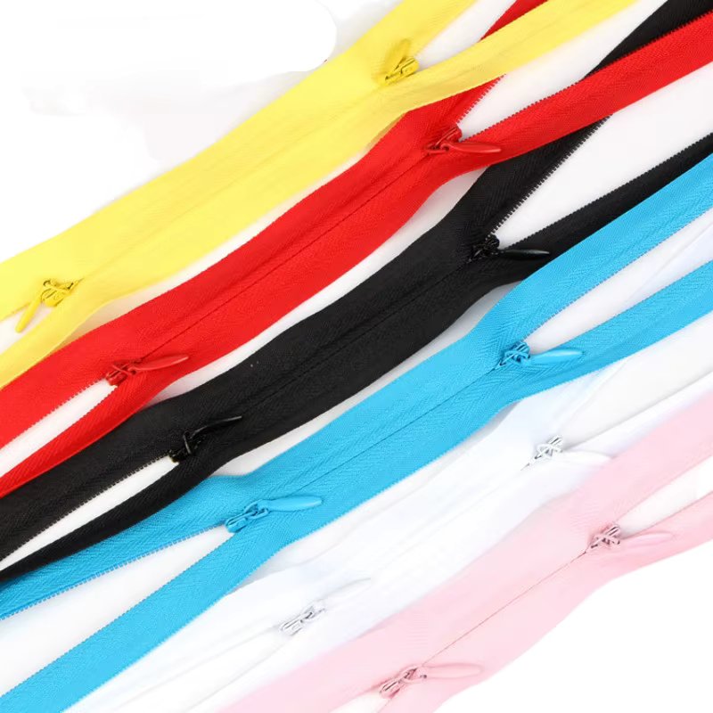 20pcs/Lot 3# 55cm Invisible Double Slider Close End Pull 2-way Pregnant Women Feeding Breastfeeding Tailor Sewing Accessory